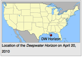 localisation Deep Water Horizon